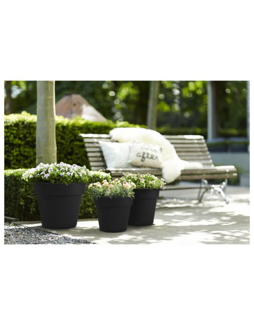 Elho Bloempot Green Basics Top Planter Rond Zwart - Buitenpot