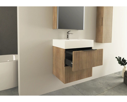 Jungborn wastafelmeubel QUATTRO BxHxD 60 x 50 x 46 cm Frontkleur tabak eiken mat 55693