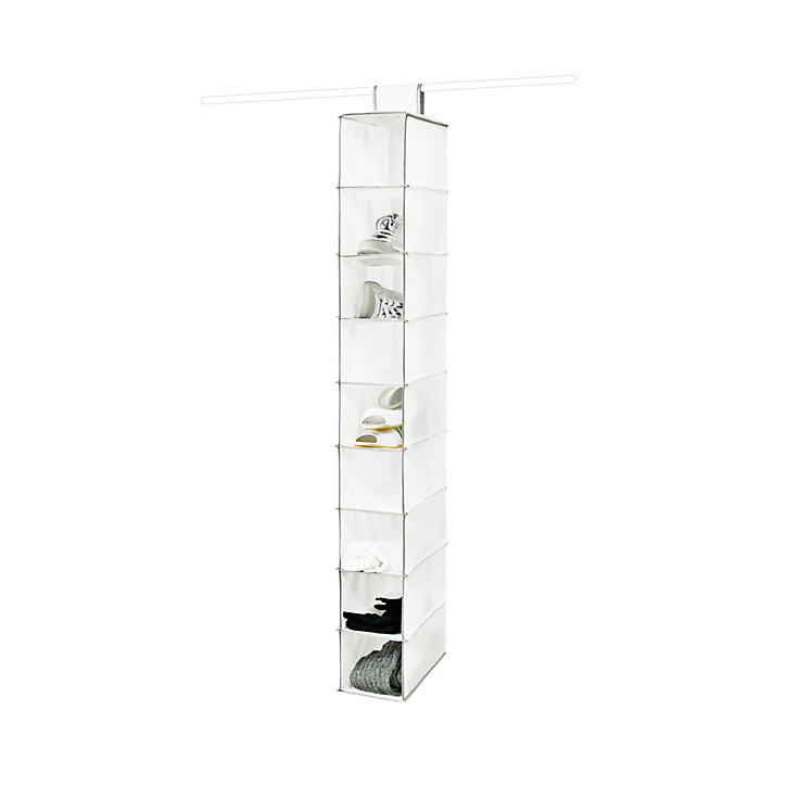 Étagère souple pour chaussures Compactor Neotex blanc 9 compartiments H. 100,5 cm