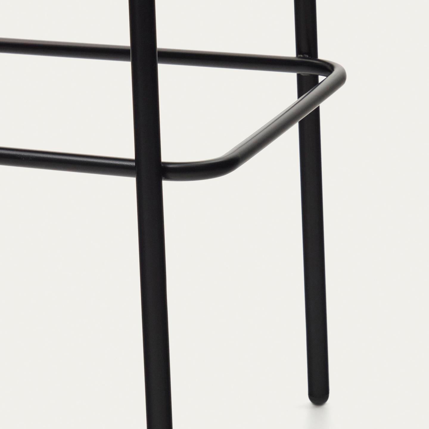 Kave Home Barhocker EAMY Chenille braun/schwarz
