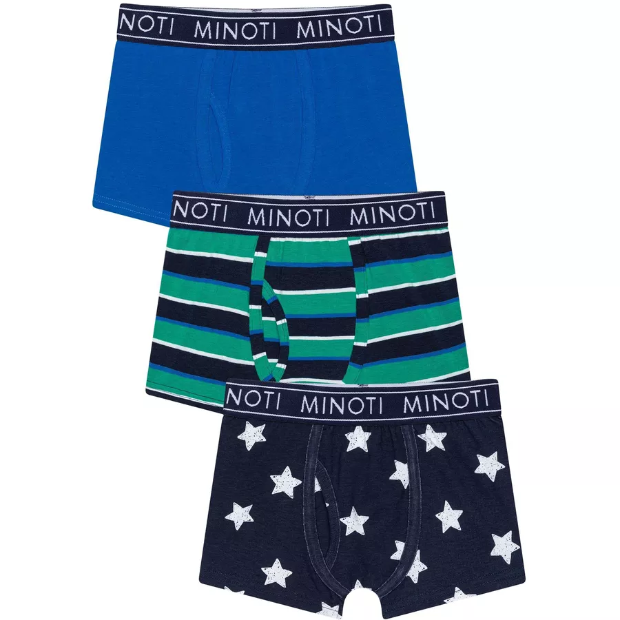 MINOTI 3er-Pack Boxershorts Blau