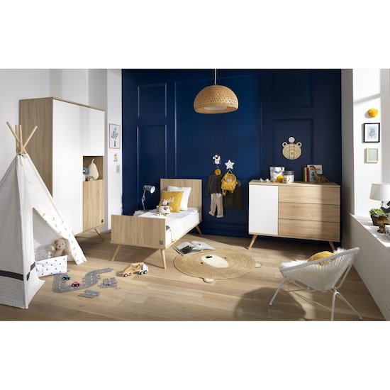 Seventies Lit évolutif   Chêne doré        de               Sauthon Baby's Sweet Home