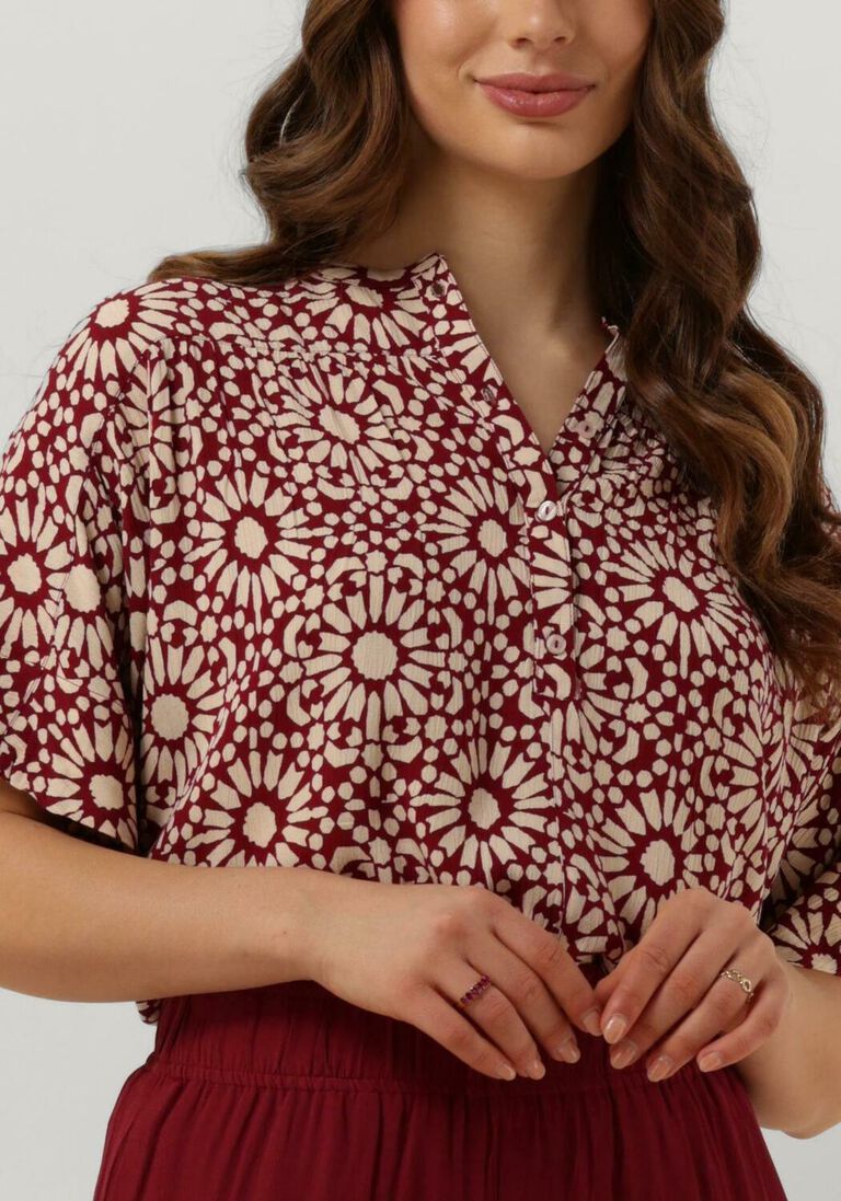 BY-BAR bordeaux by-bar top bo sunflower blouse