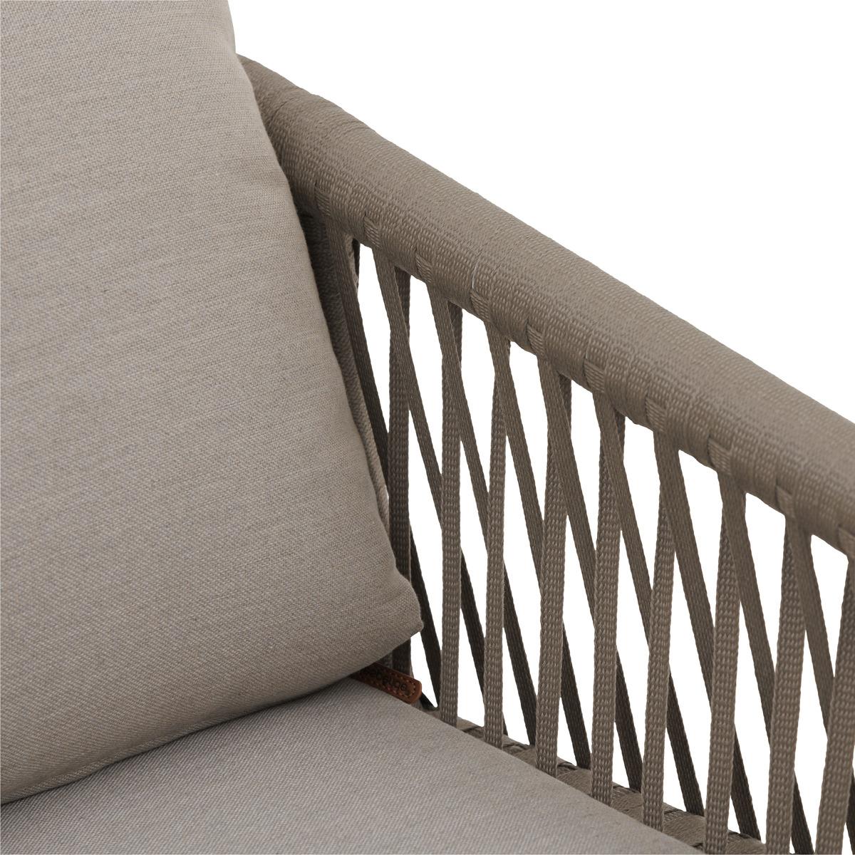 FAUTEUIL SALON ORIENGO TAUPE BLANC