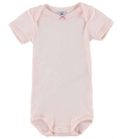 Petit Bateau Body k/ä - 3er-Pack - Rosa/Weiß m. Herzen