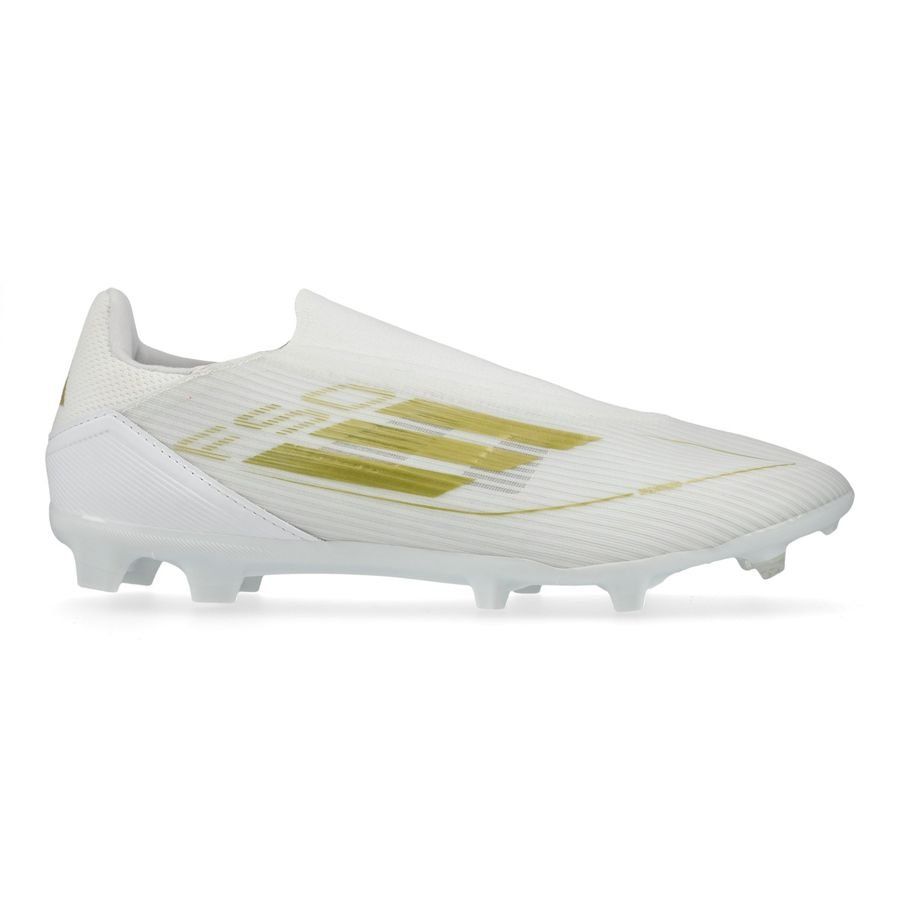 adidas F50 League Laceless FG/AG Day Spark - Blanc/Doré/Blanc