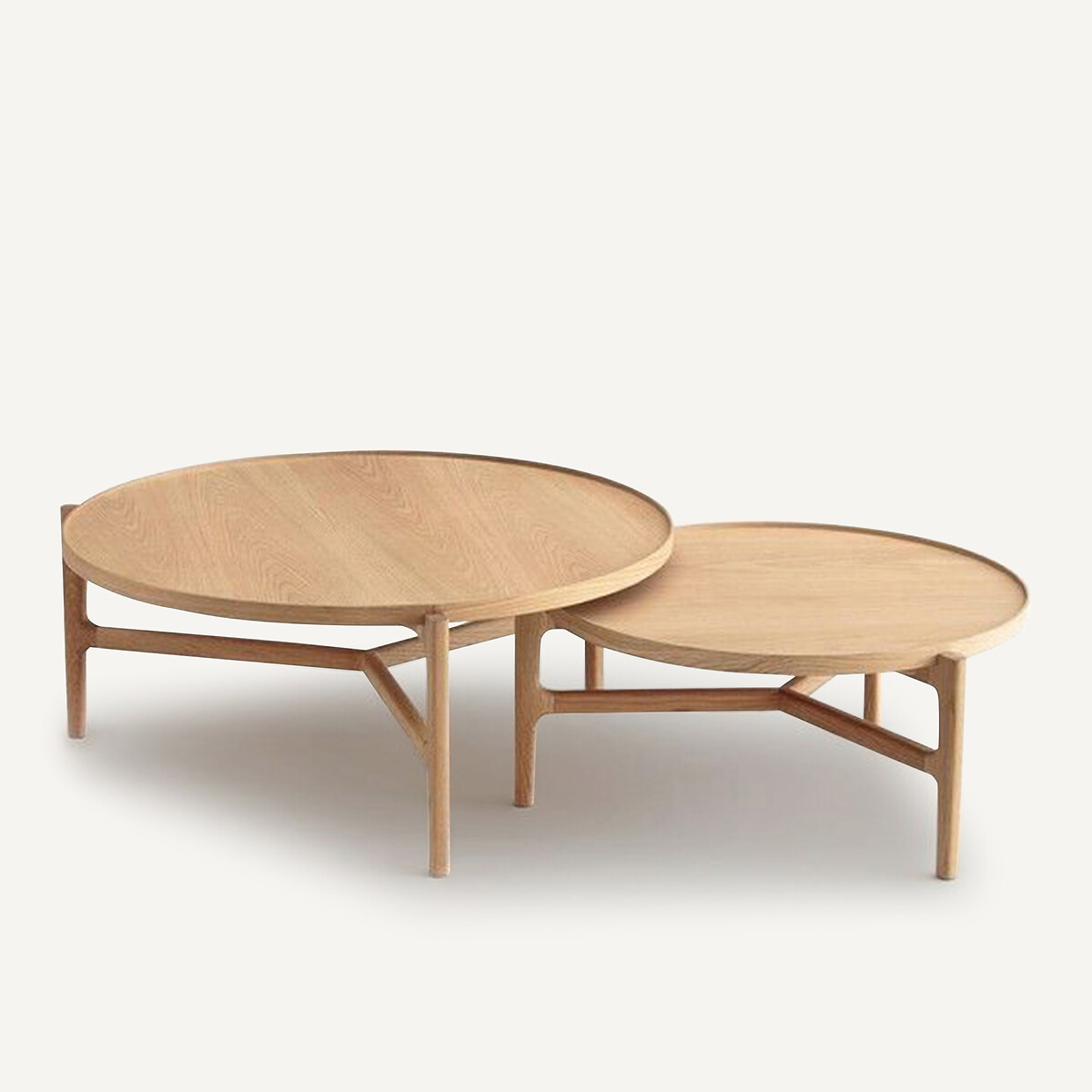 AM.PM<br>Mesa de centro, diâmetro 94 cm, folheado a carvalho, Alyasa