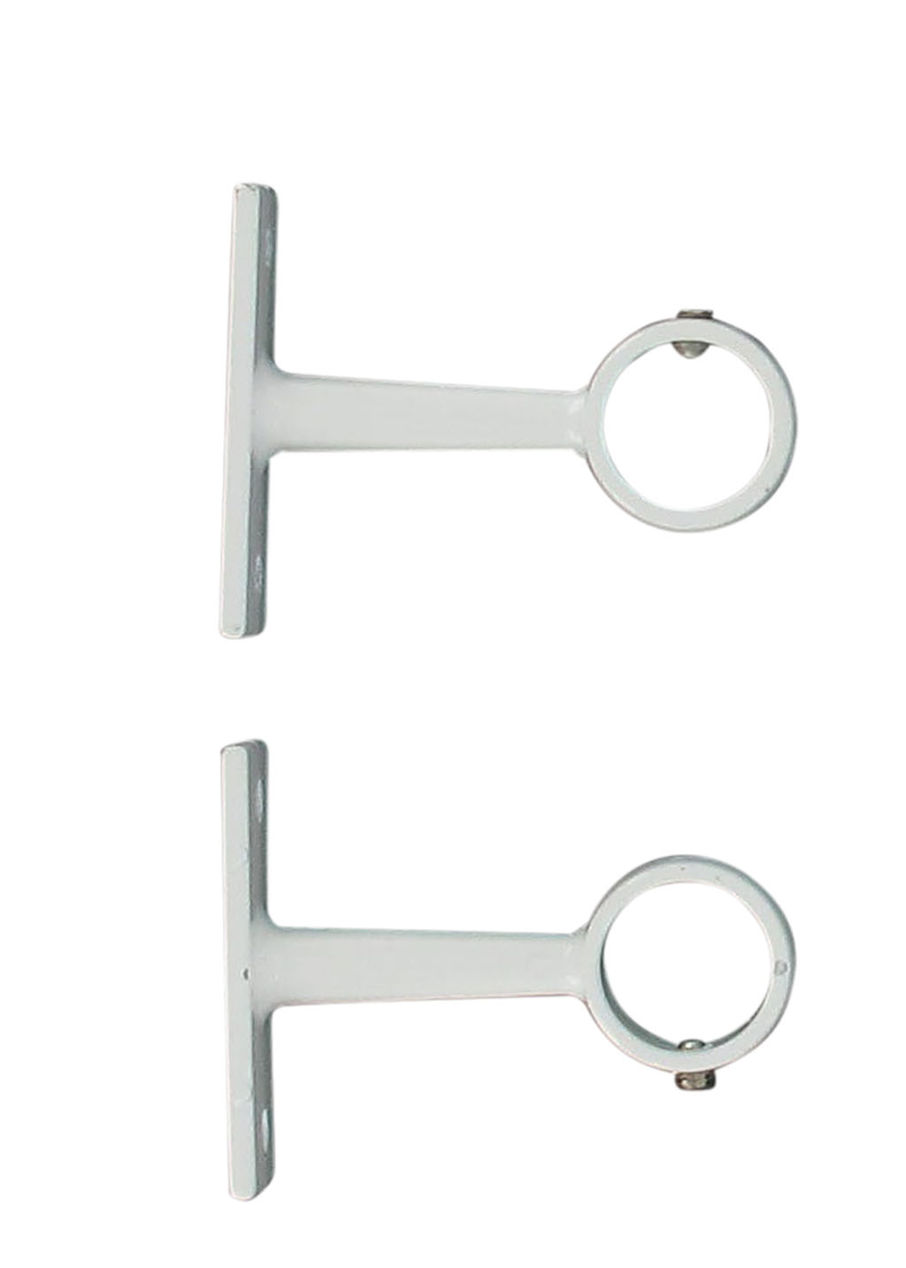 Lot de 2 supports tringle rideau courts blancs D 16mm