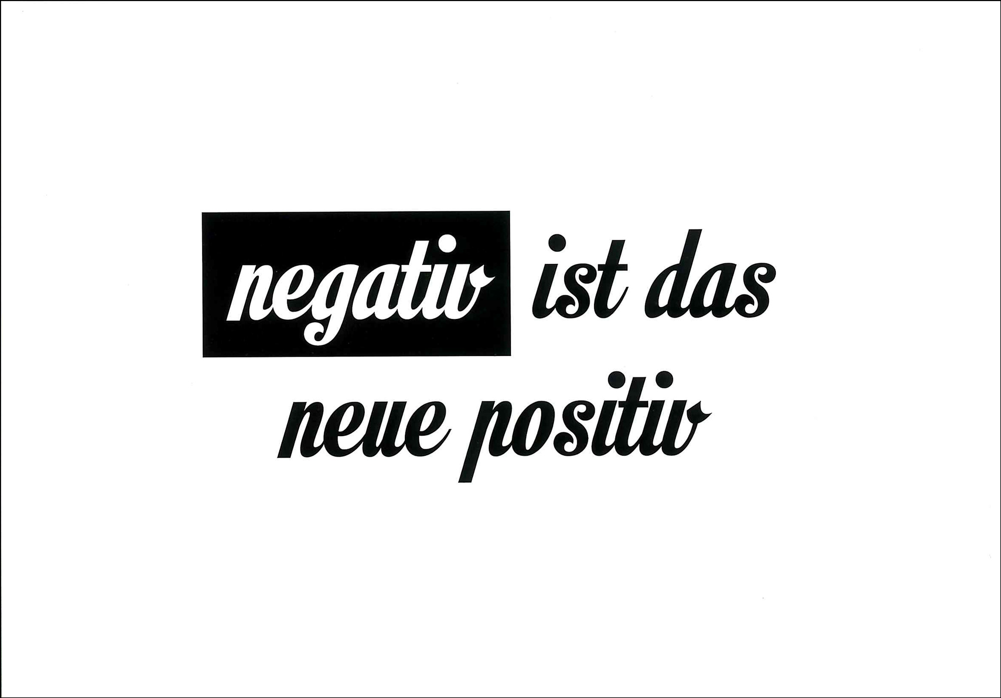 Postkarte 'Negativ positiv' günstig bestellen