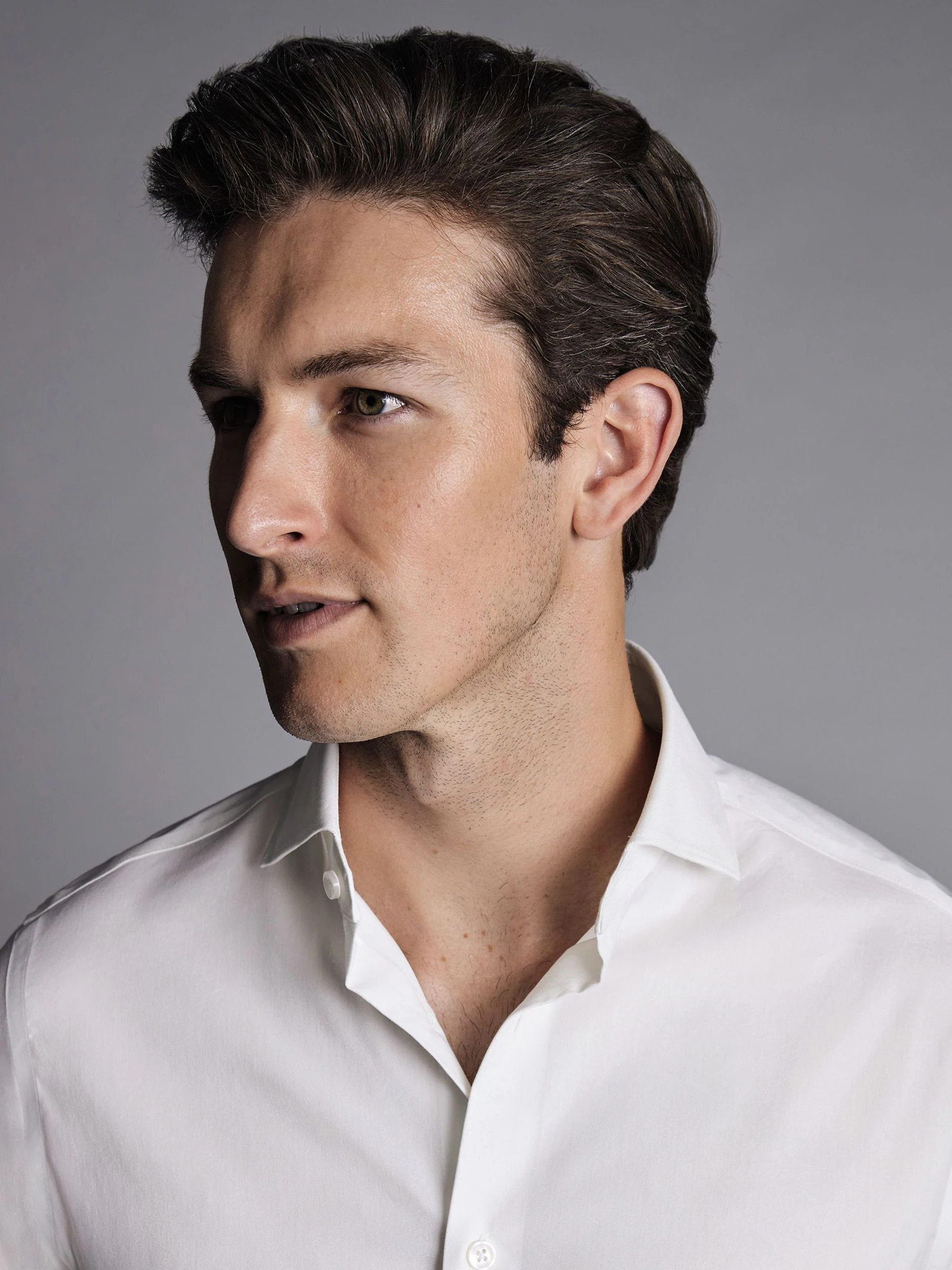 Charles Tyrwhitt strijkvrij slim-fit stretch-overhemd van twill