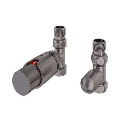 Eastbrook Valve radiator aansluitset recht met thermostaat gunmetal