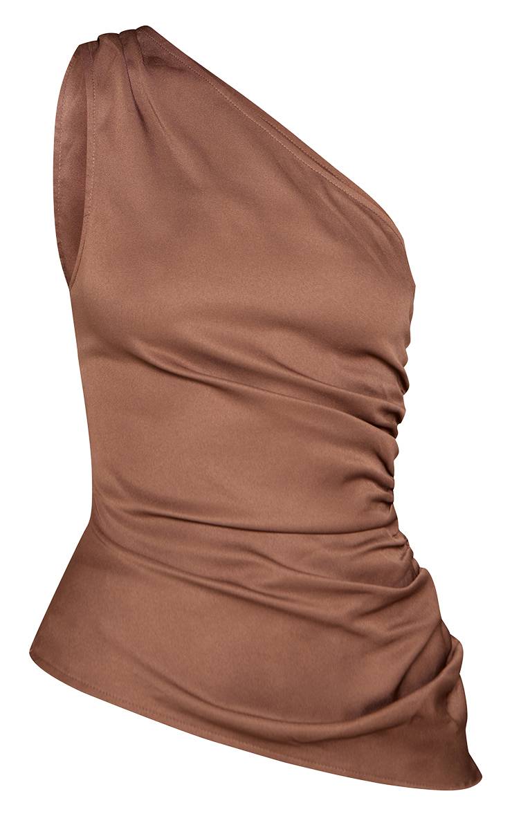 Moka Haut Asymétrique Tissé À Une Épaule Tall Ensemble Coordonné