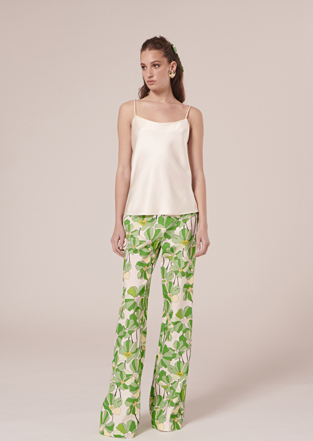 Top Tessécru en satin fluide