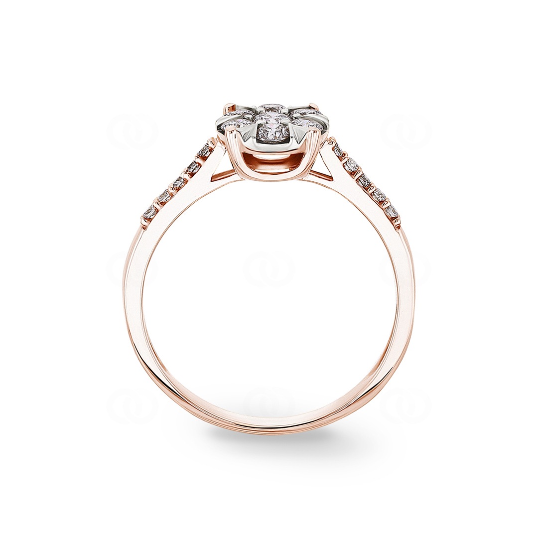 0.49 Karat Diamanten Verlobungsring 750/18 K Roségold