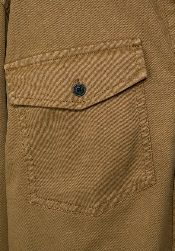 Twill Overshirt - warm dune brown