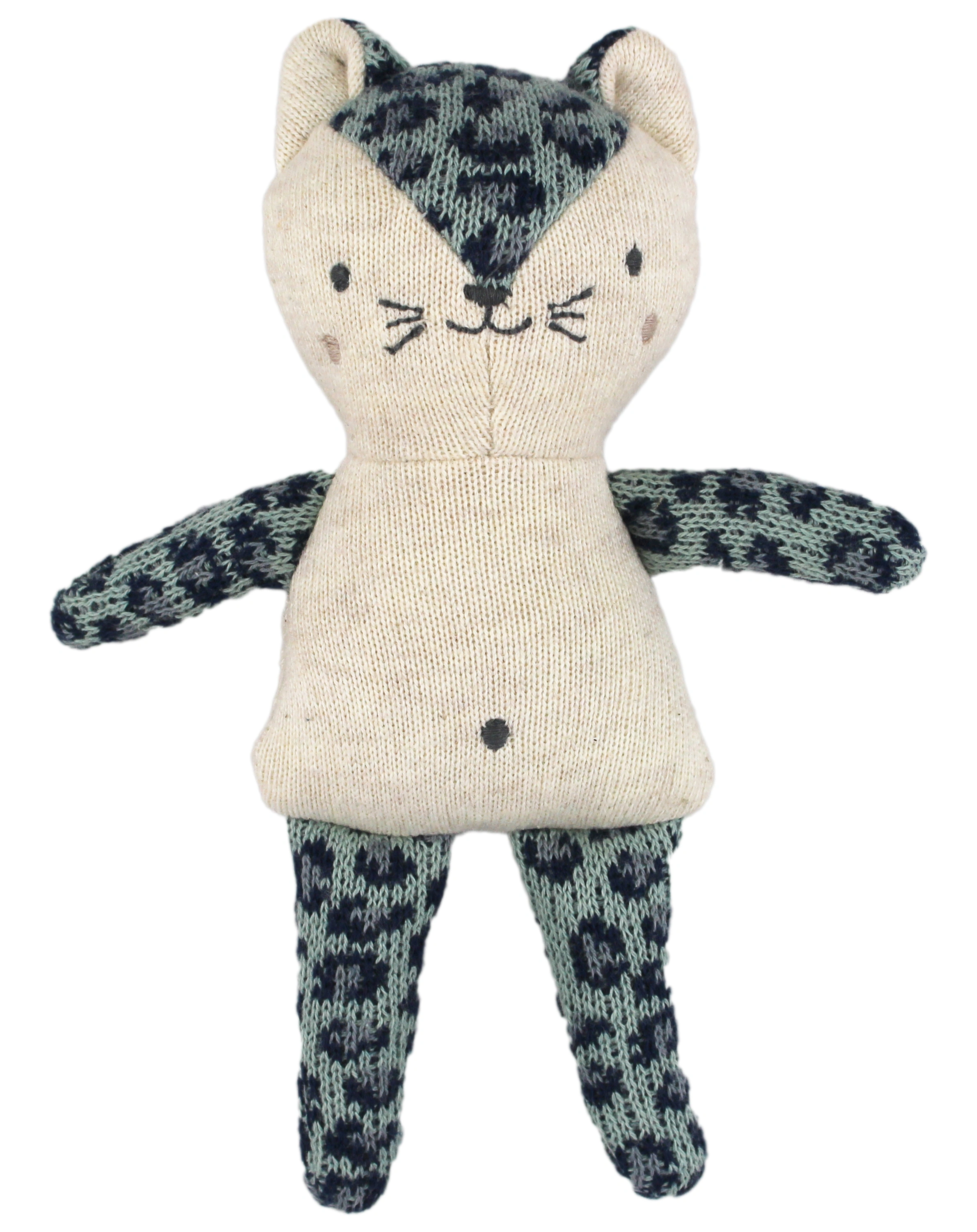 Babyrassel LEOPARD in blau