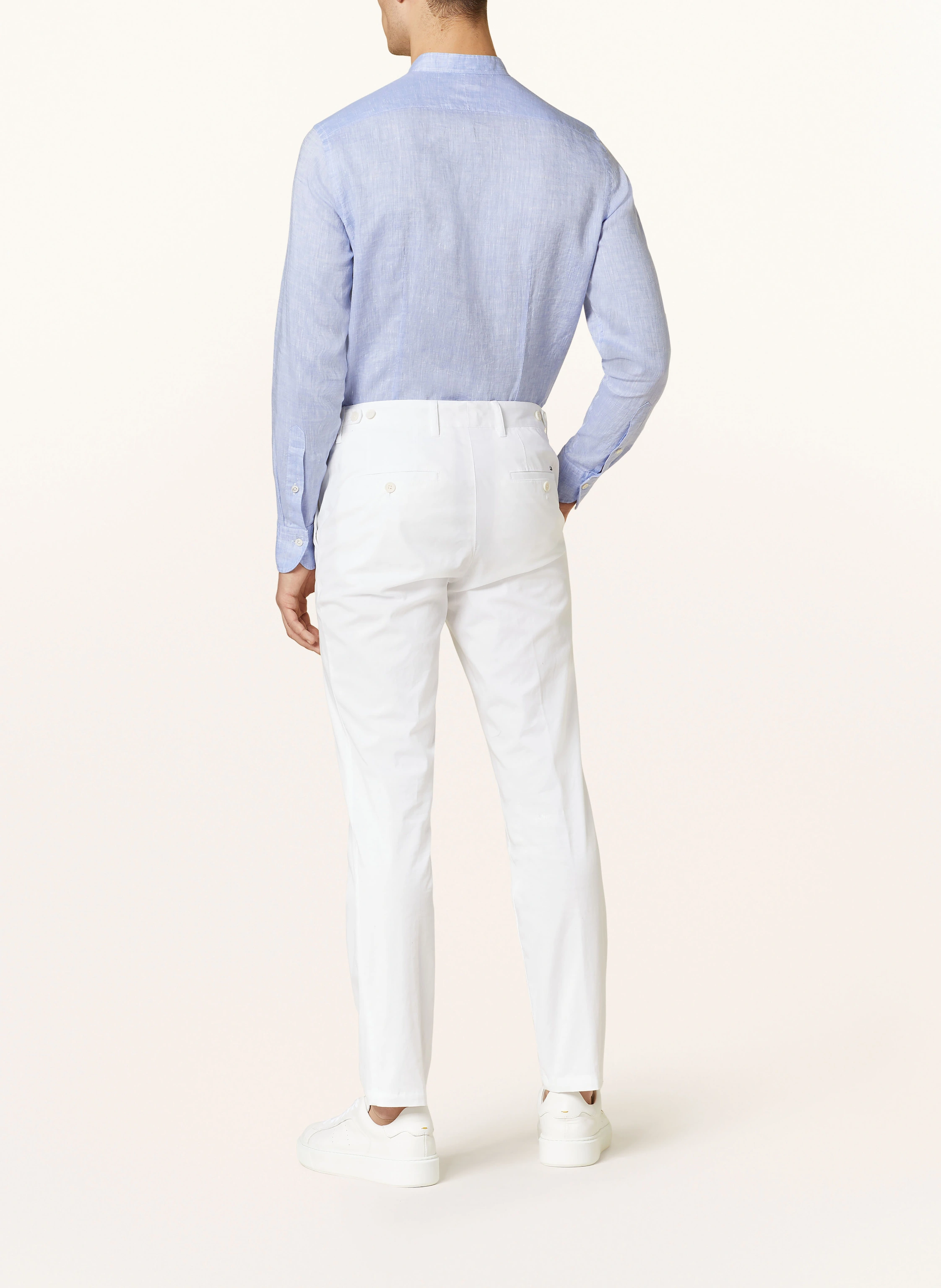 OLYMP SIGNATURE Leinenhemd Tailored Fit mit Stehkragen