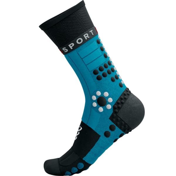 Chaussette running COMPRESSPORT PRO RACING SOCKS WINTER TRAIL MOSAIC BLUE/BLACK