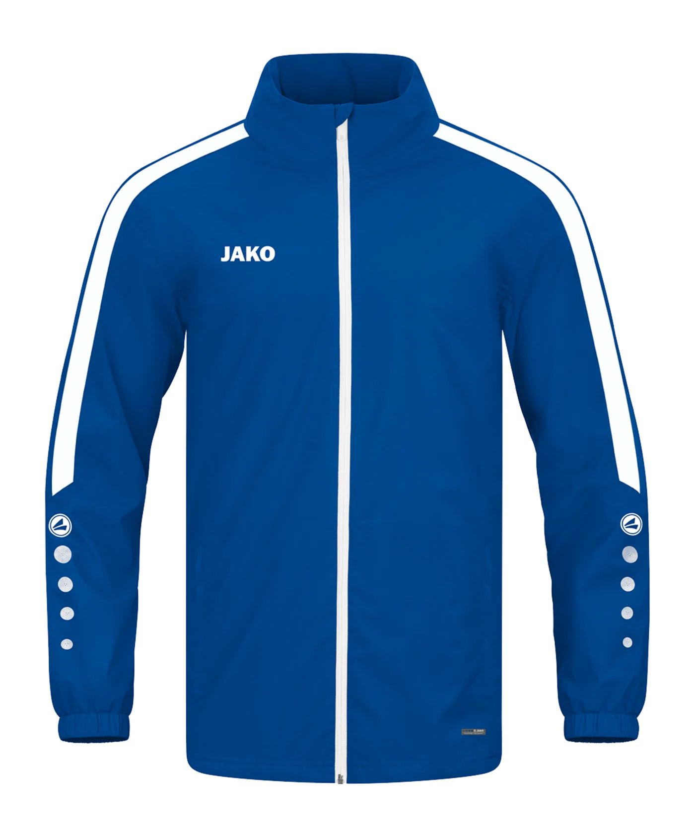 JAKO Power Allwetterjacke Kids Blau Weiss F400