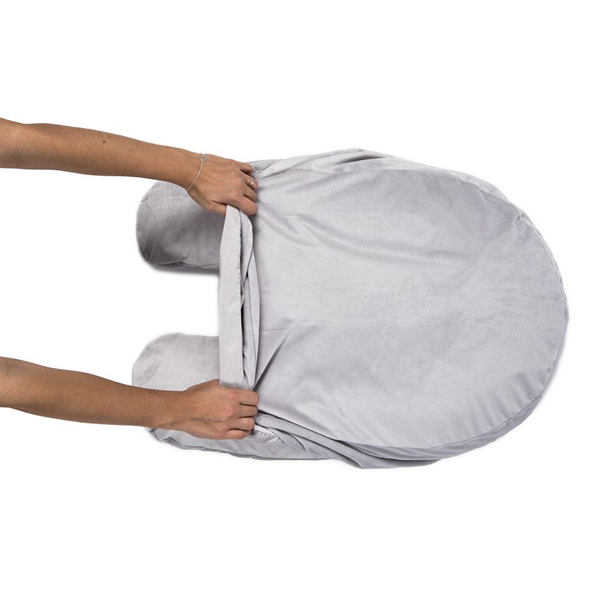 Housse de coussin de maternité - Polaire gris - Doré