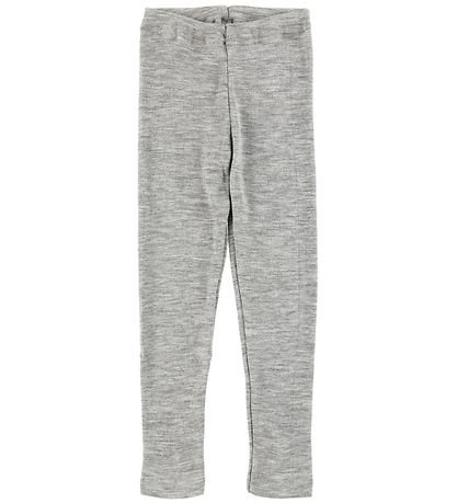 Engel Leggings - Wolle/Seide - Graumeliert