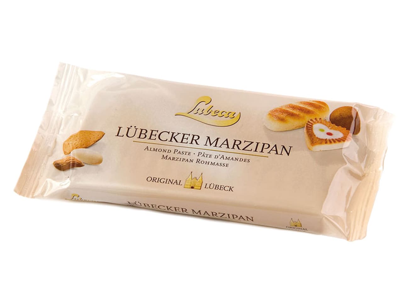 Pâte d'amande Suprême 52% - origine Méditerranée - 200 g - Lubeca