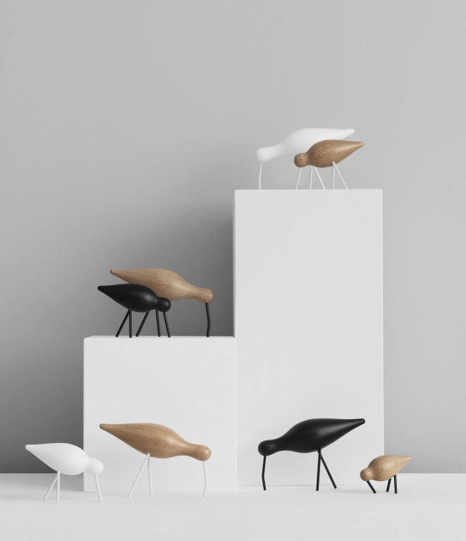 Normann Copenhagen Shorebird vogel decoratie medium zwart
