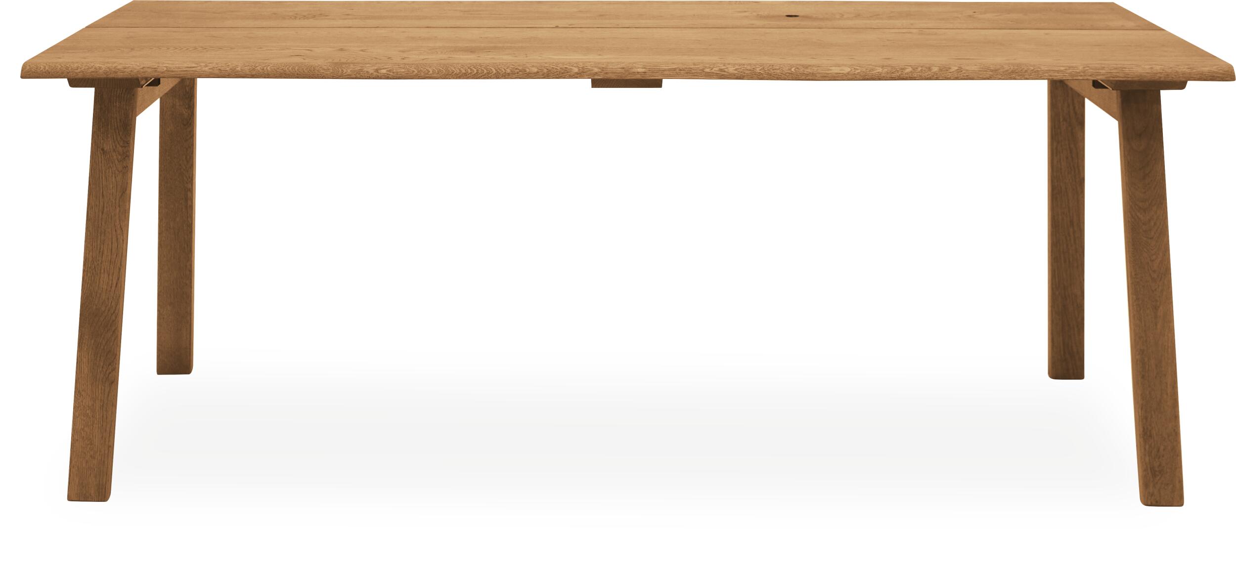 True Spisebord 200 x 95 x 75 cm, plade   ben i lyst træ