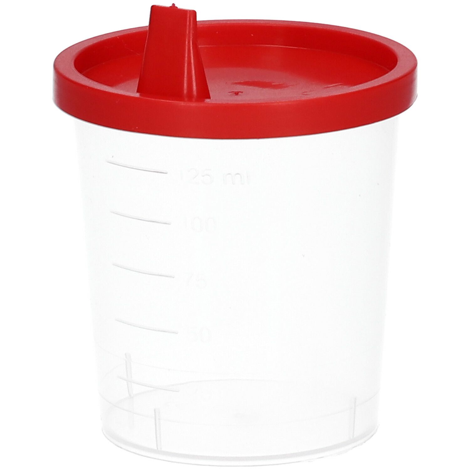 Urinbecher mit Schnappdeckel 125 ml