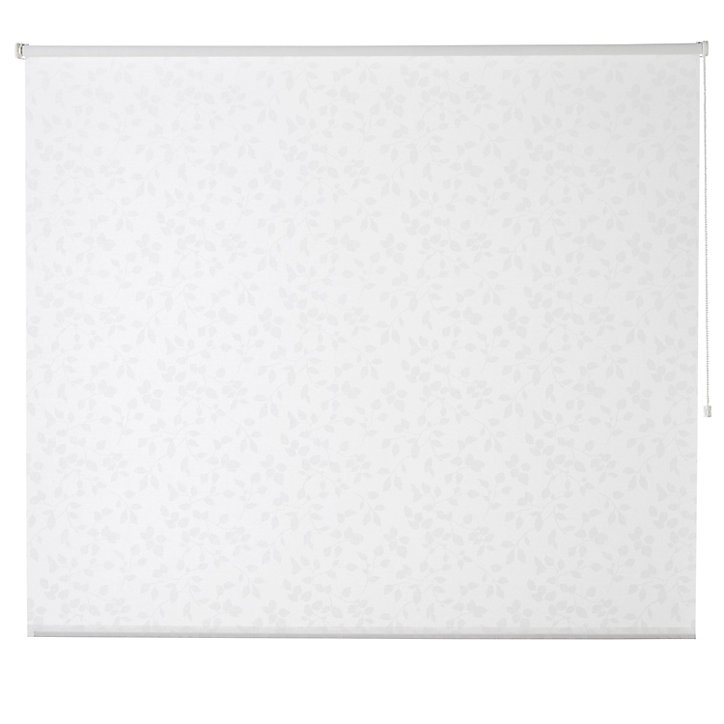 Store enrouleur Colours Azzuro polyester blanc fleurs 90 x 195 cm