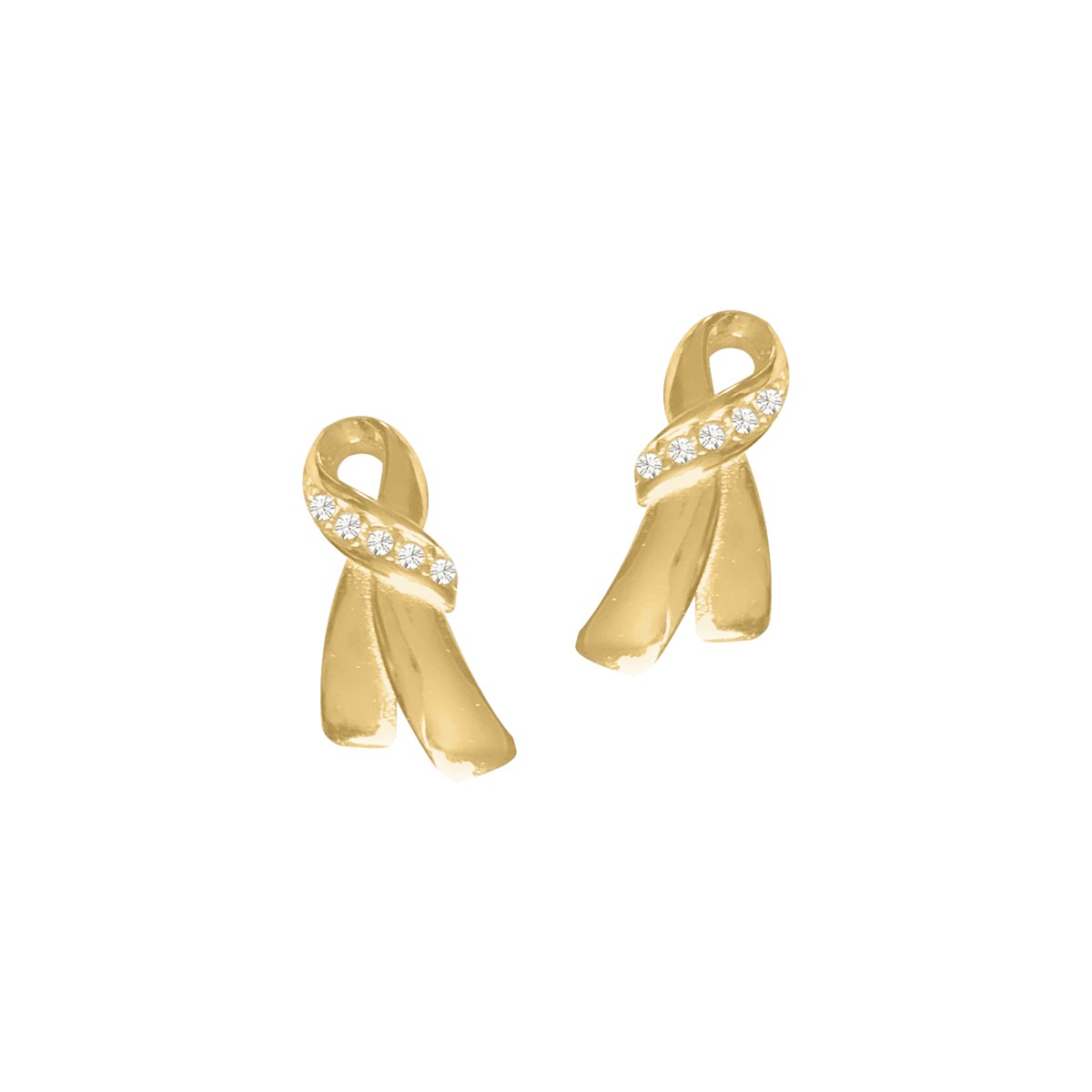 Boucles d'oreilles plaqué or et oxyde de zirconium