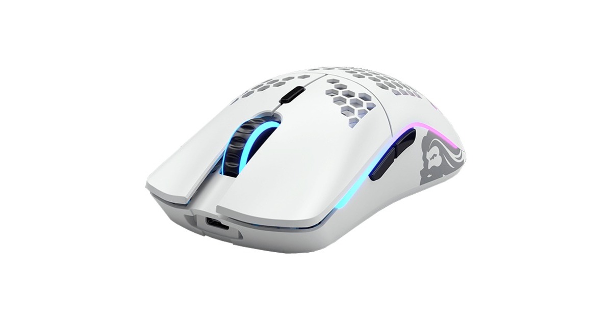 GloriousModel O Wireless gaming muis  (Wit, 19.000 dpi, RGB leds)