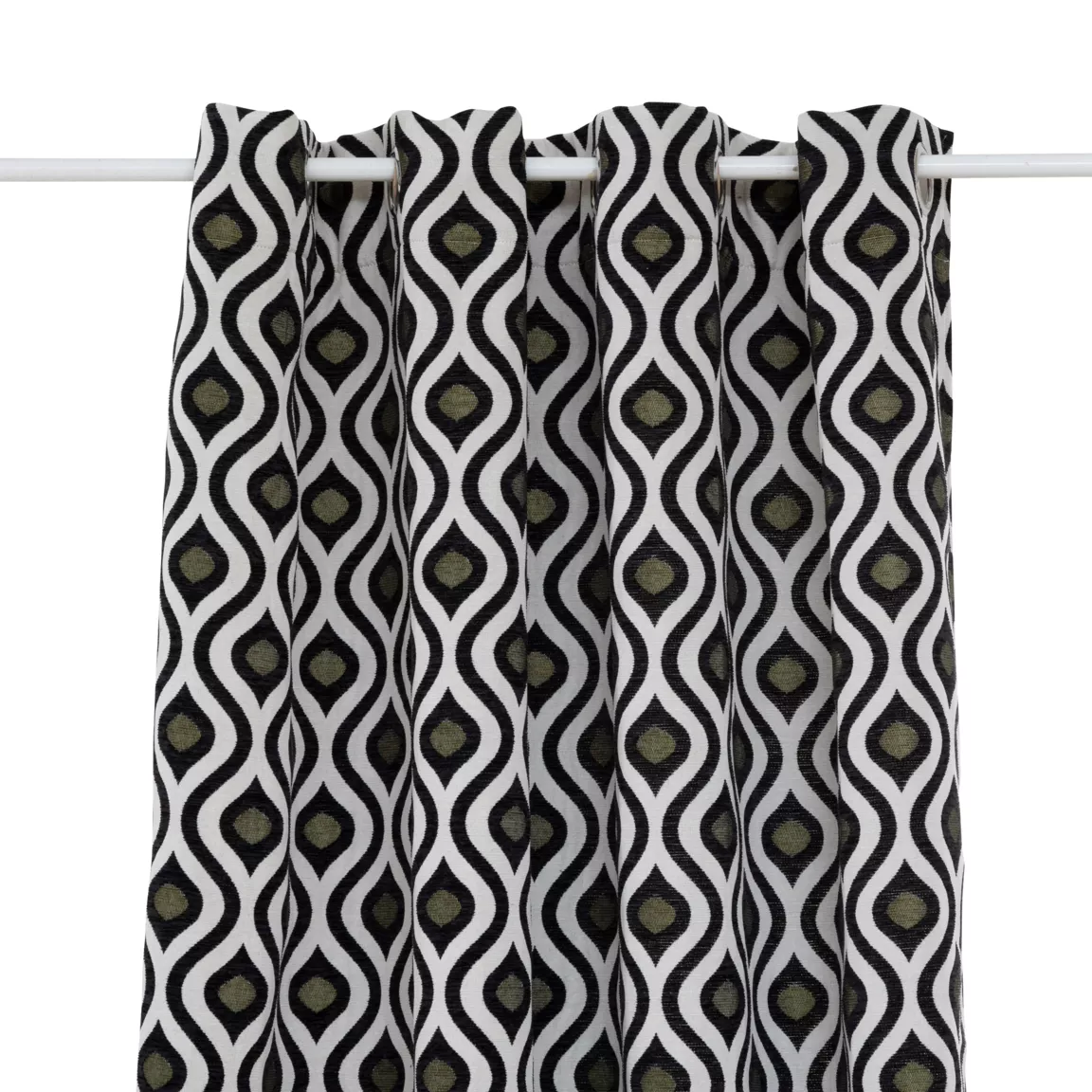 Rideau tissé (140 x 260 cm) Twist Noir