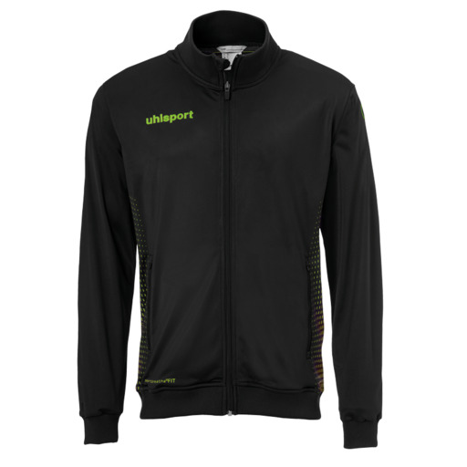 Jaqueta esportiva Score Track Jacket, preta/verde fluorescente, Uhlsport