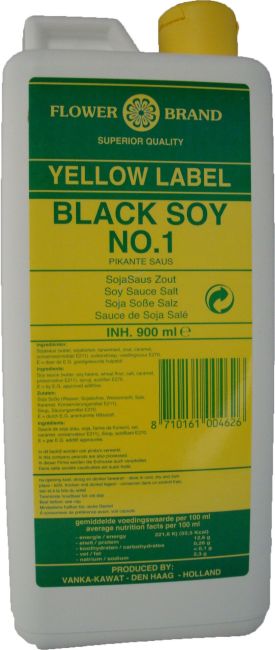 Flower Brand Yellow Label Zwarte Sojasaus 900ml