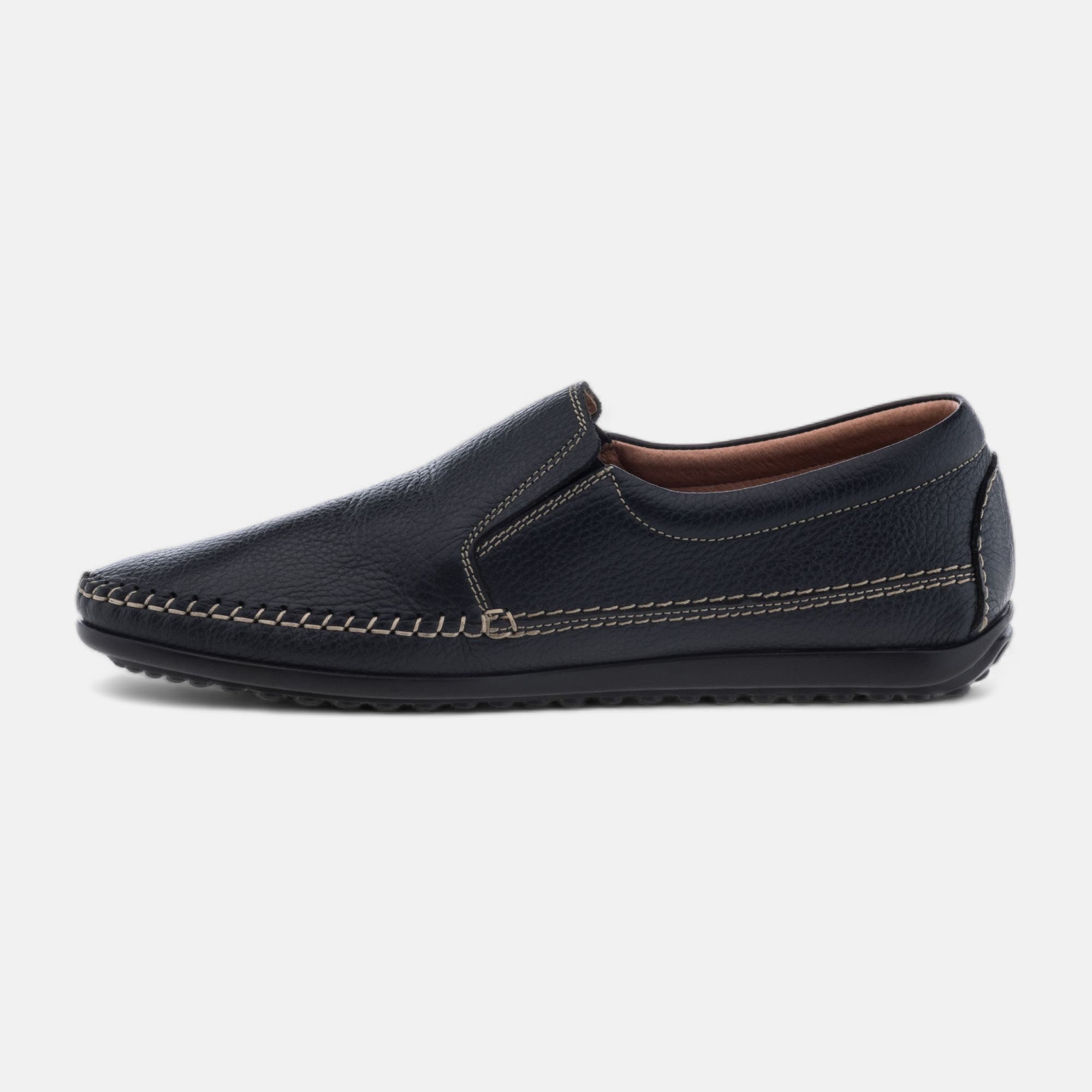 Mocassins Homme en cuir bleu marine