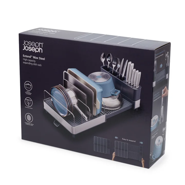 Joseph Joseph - Extend Max Steel ausziehbares Abtropfgestell, Edelstahl / anthrazit