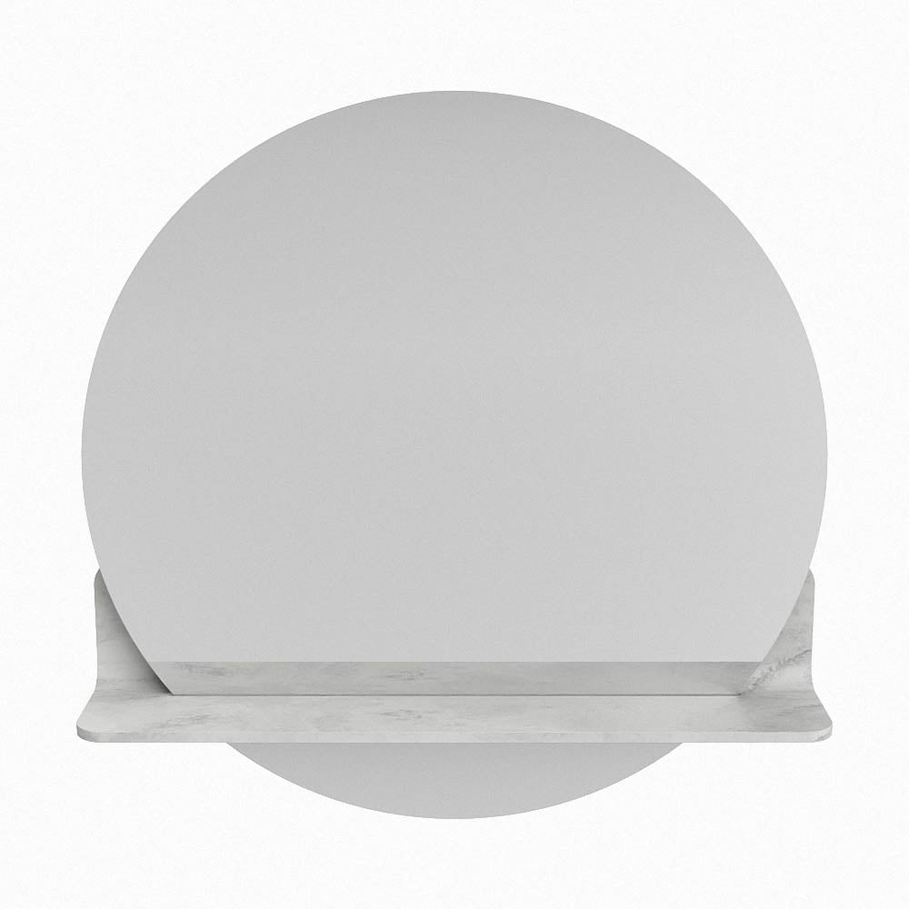 Mondiaz Spot spiegel rond Ø60cm met planchet opalo