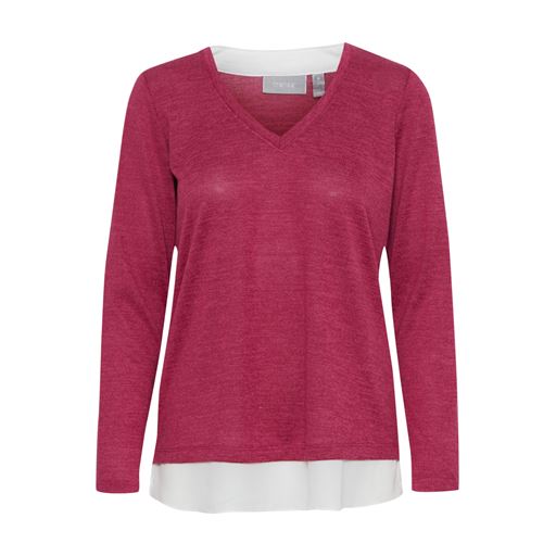 Fransa Rexan Strikbluse, Very Berry Melange, M