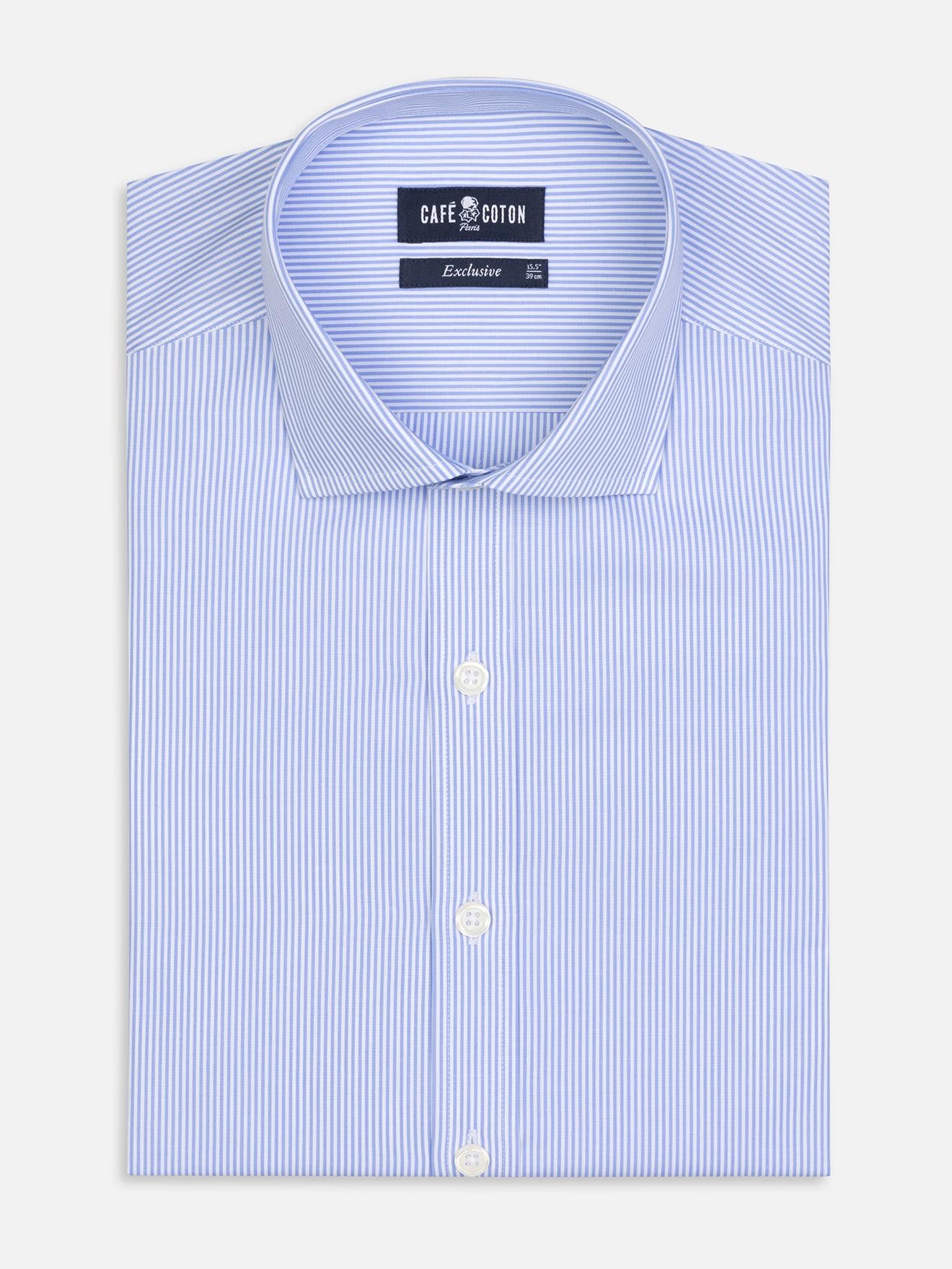 Chemise Menthon à rayures ciel