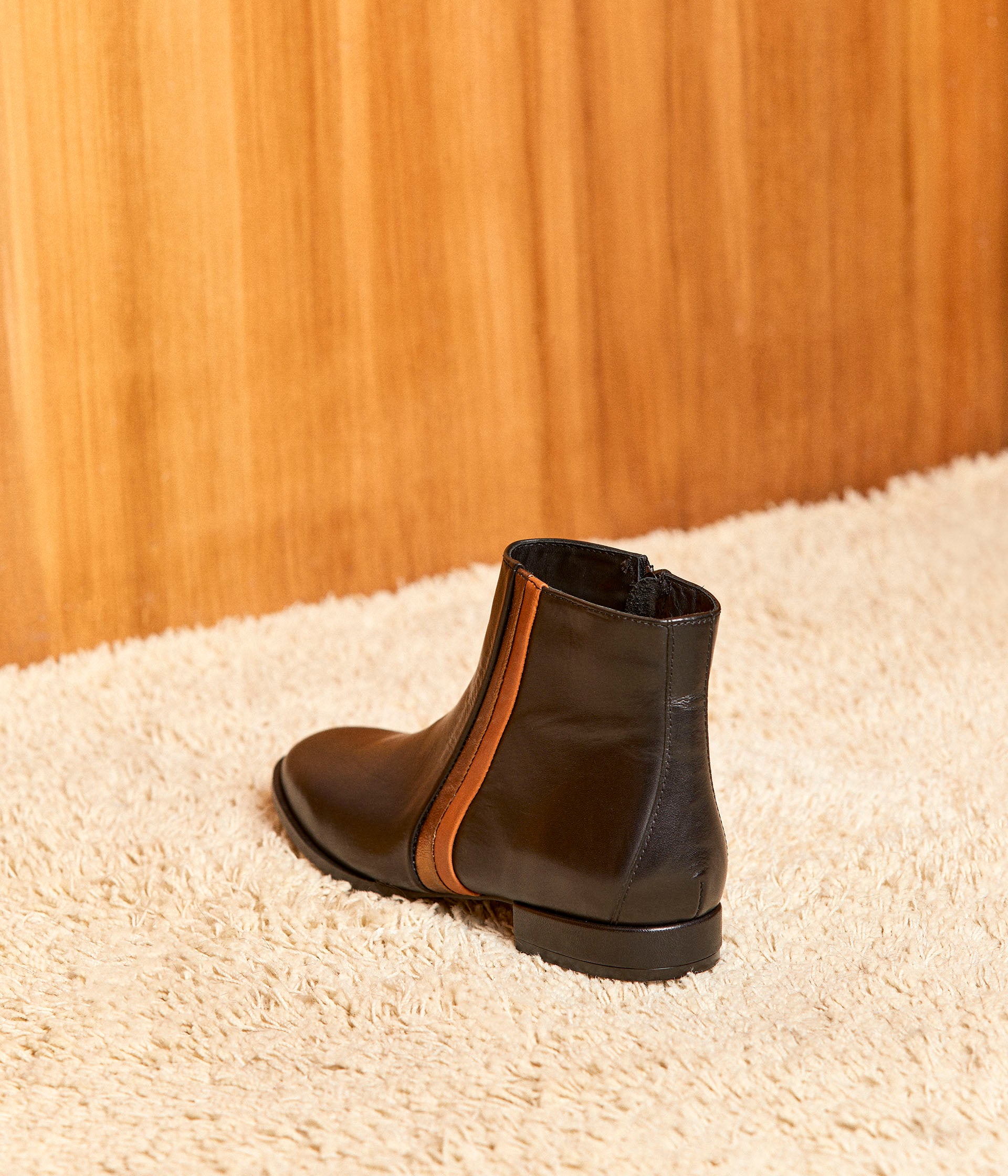 Boots lignes bicolores Jean