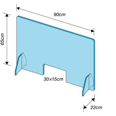 Exacompta - Vitre de protection à poser - 90 x 65 cm