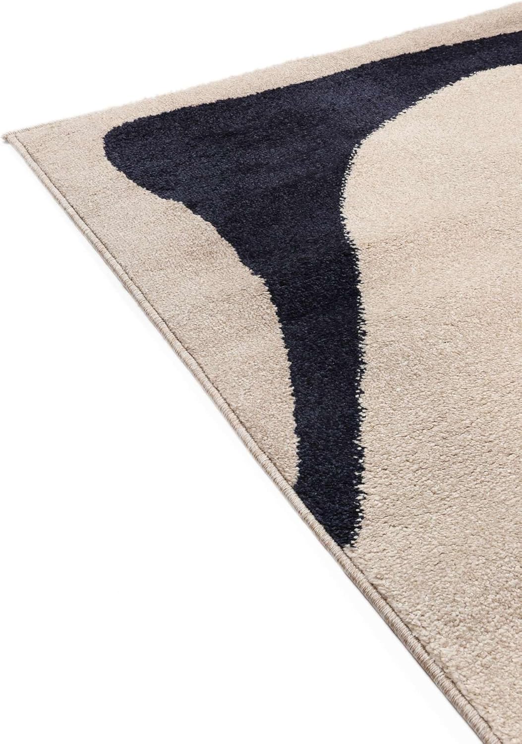 RugVista Big Sur, Teppich, Moderne Teppiche, 230 x 160 cm, Rechteckig, Niedriger Stapel, Wohnzimmer, Schlafzimmer, Nur chemische Reinigung, Oeko_tex_100, Gelb/Cremeweiß Beige