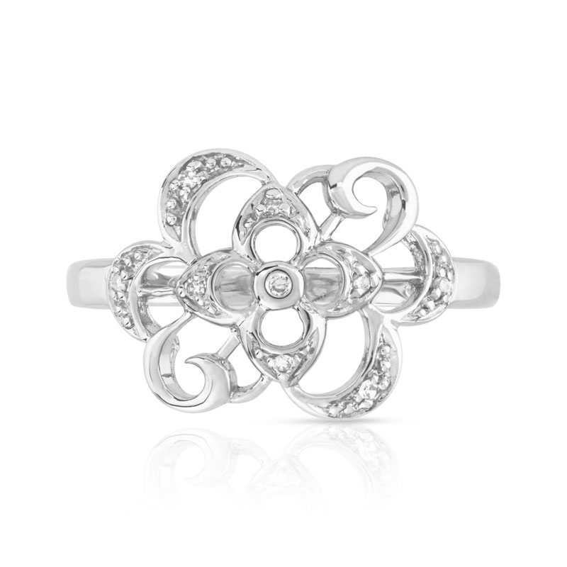 Bague MATY Or 375 blanc Diamants