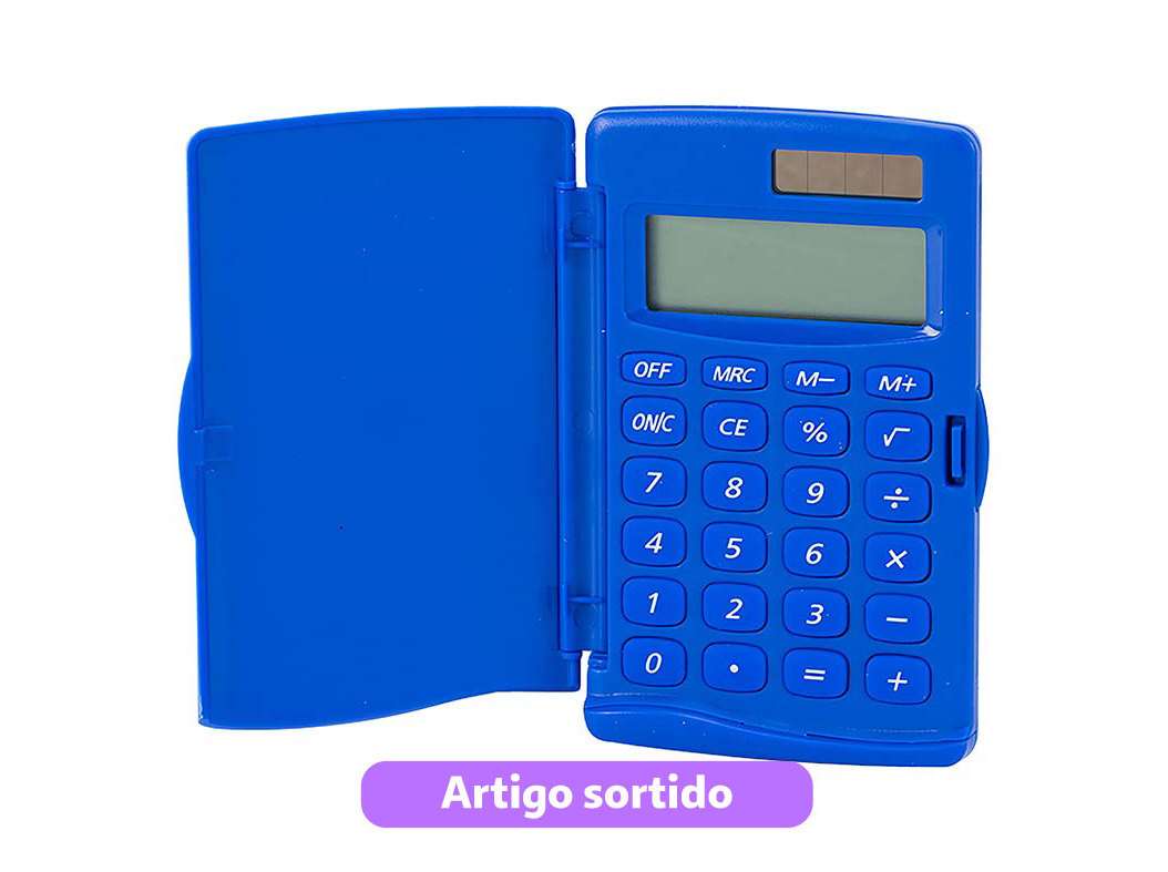 CALCULADORA 8 DÍGITOS AUCHAN CORES SORTIDAS