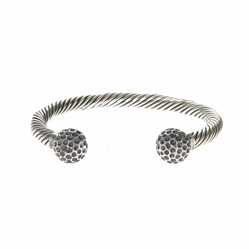 Bracelet Jonc Argent Balle De Golf