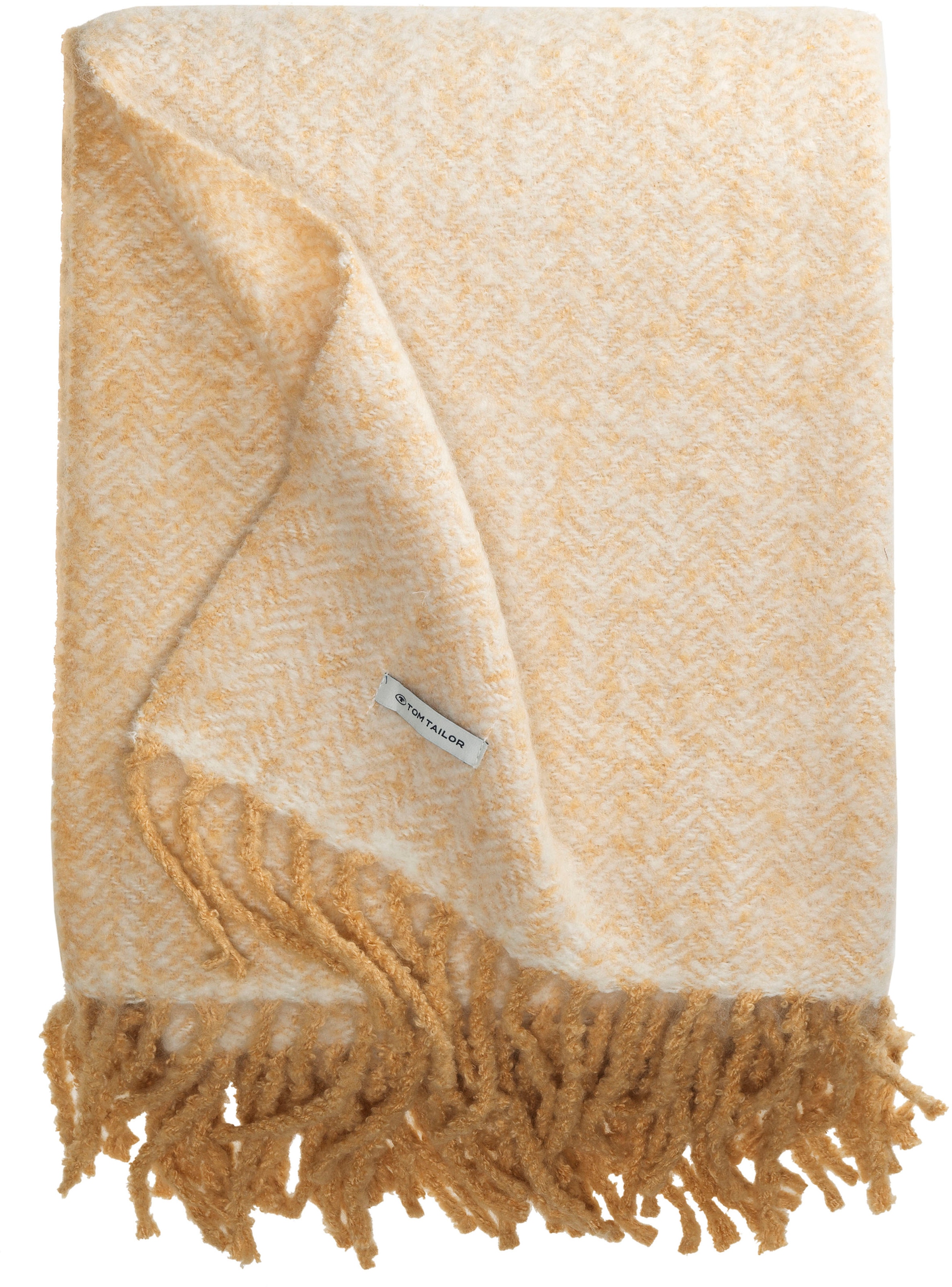 TOM TAILOR HOME Plaid »Wooly Herringbone« mit Fischgratmuster, Kuscheldecke