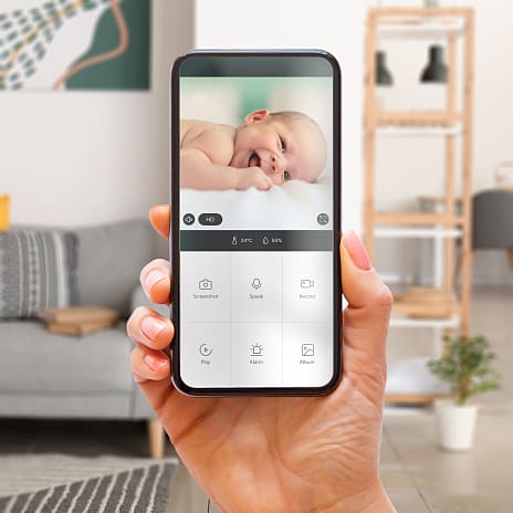 Alecto Wi-Fi babyalarm med kamera - beige