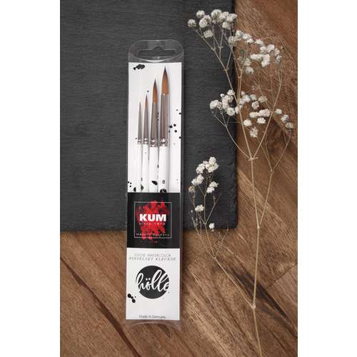 KUM® Frau Hölle Blob Brush Aquarellpinsel-Set, 4-teilig