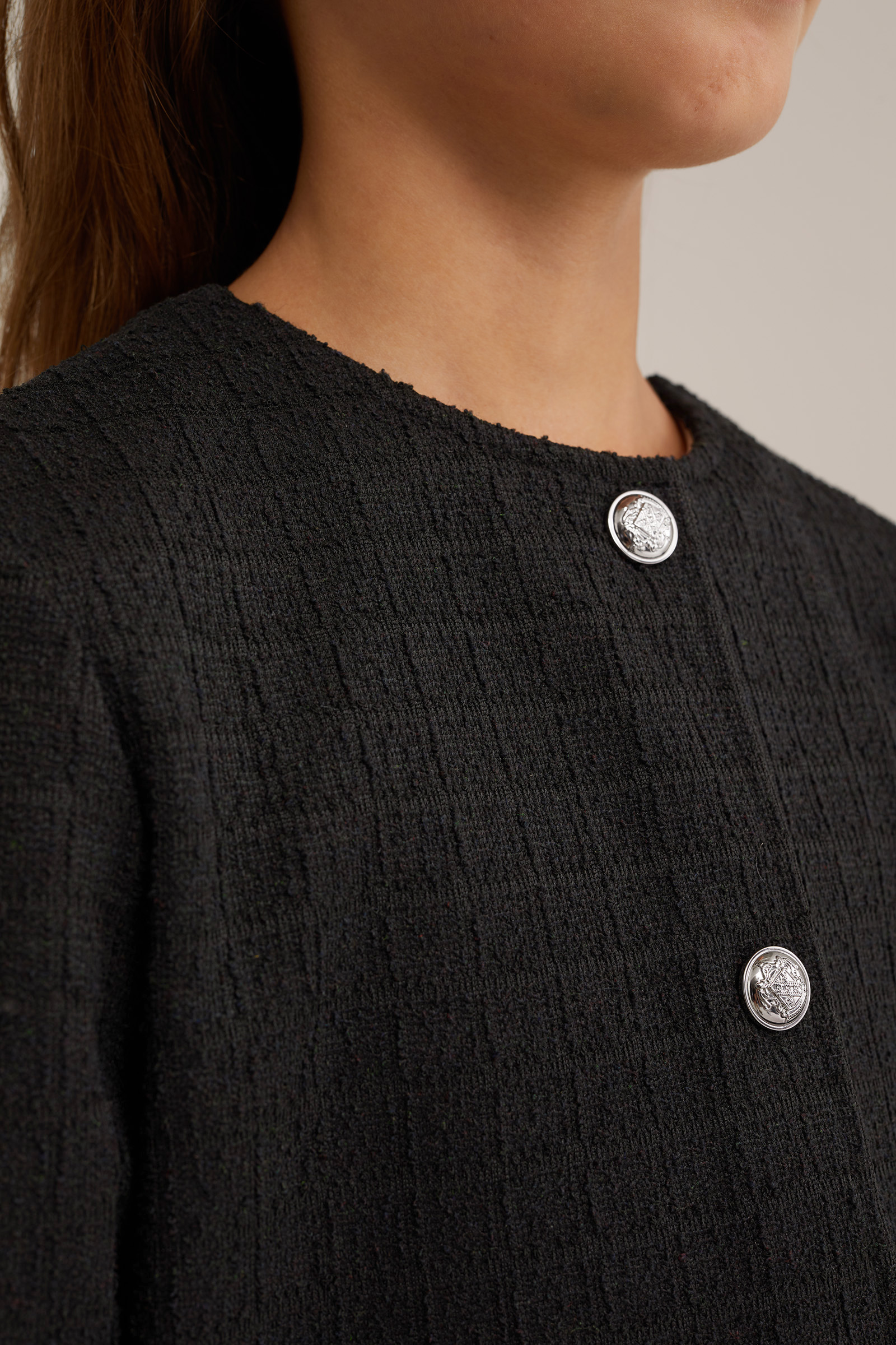 Meisjes bouclé vest WE Fashion Zwart